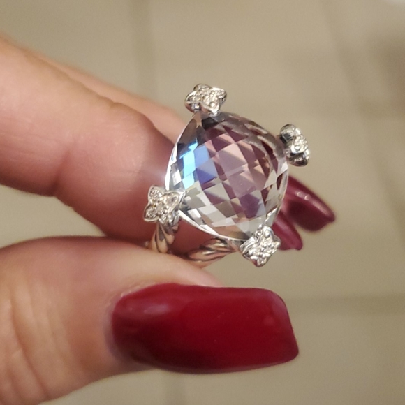 ❣️SOLD❣️David Yurman - White Topaz & Diamond Ring - Picture 2 of 8